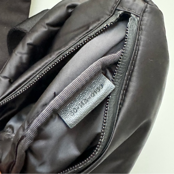 VINTAGE DIOR CROSSBODY WAIST SADDLE BAG BLACK NYLON - Picture 7 of 9